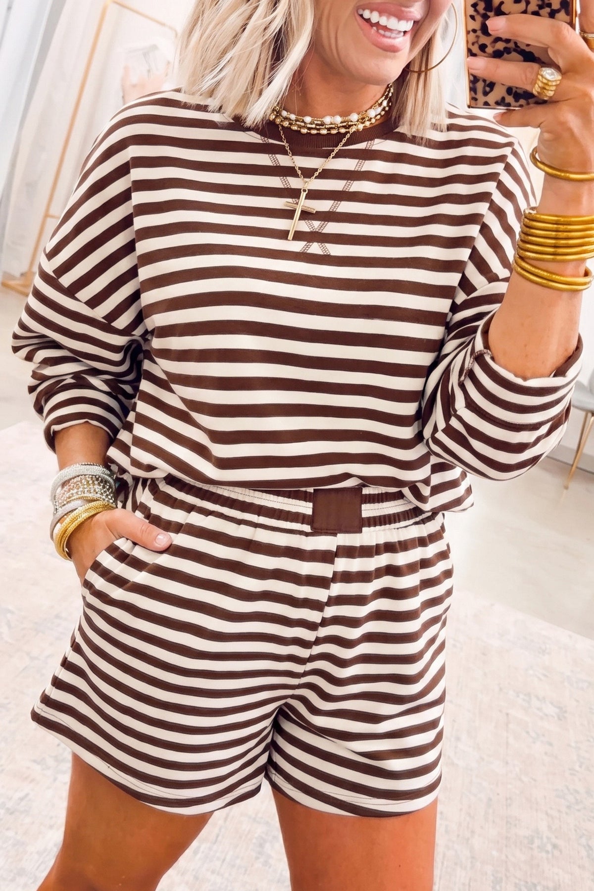 Brown Stripe Set