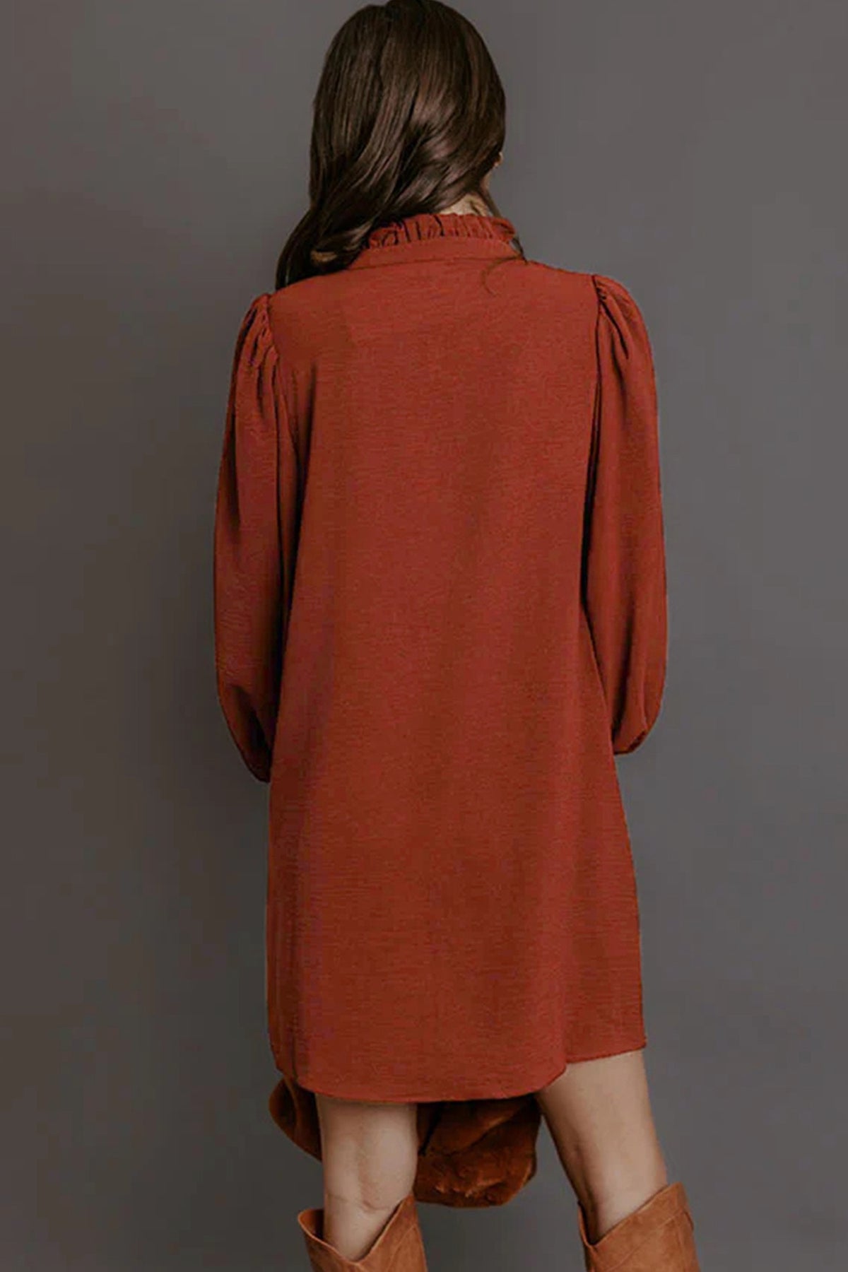 Coffee Shift Dress