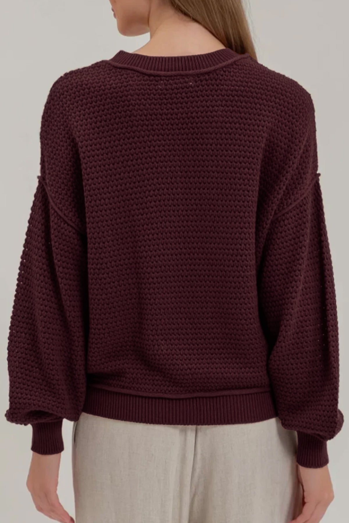 Brown Checked Sweater