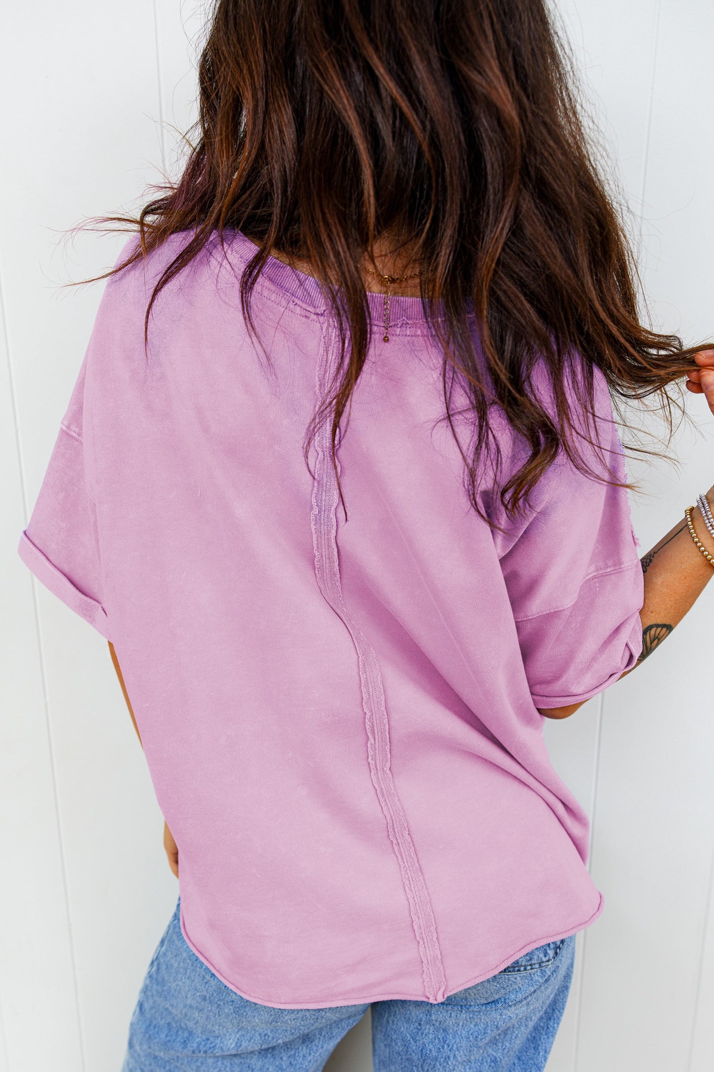 Lavender Drop Shoulder Top