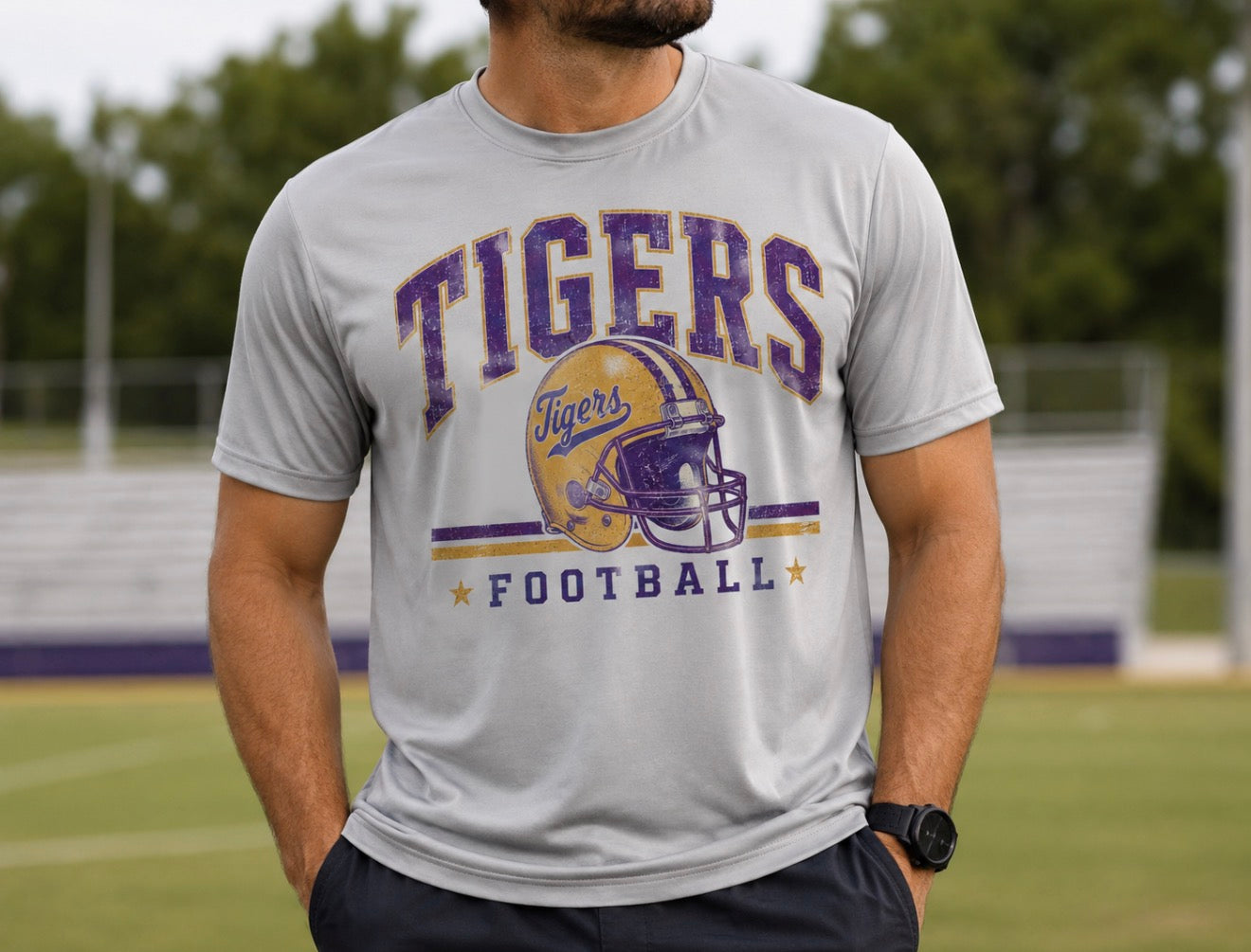 Tigers Vintage Football Dry Fit