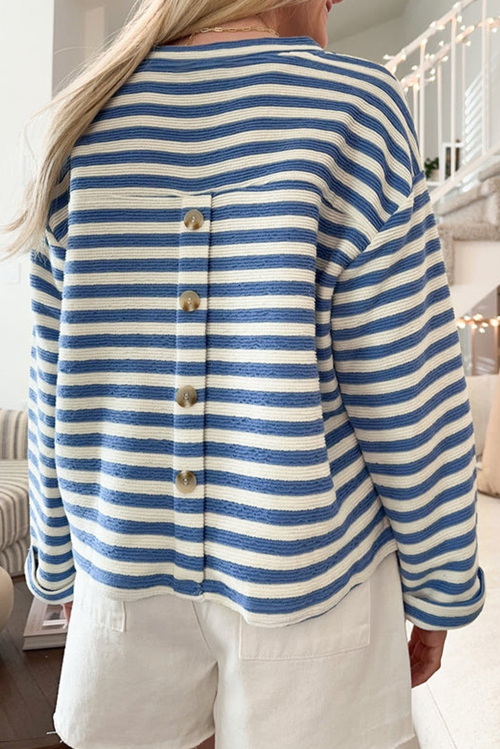 Sky Blue button top