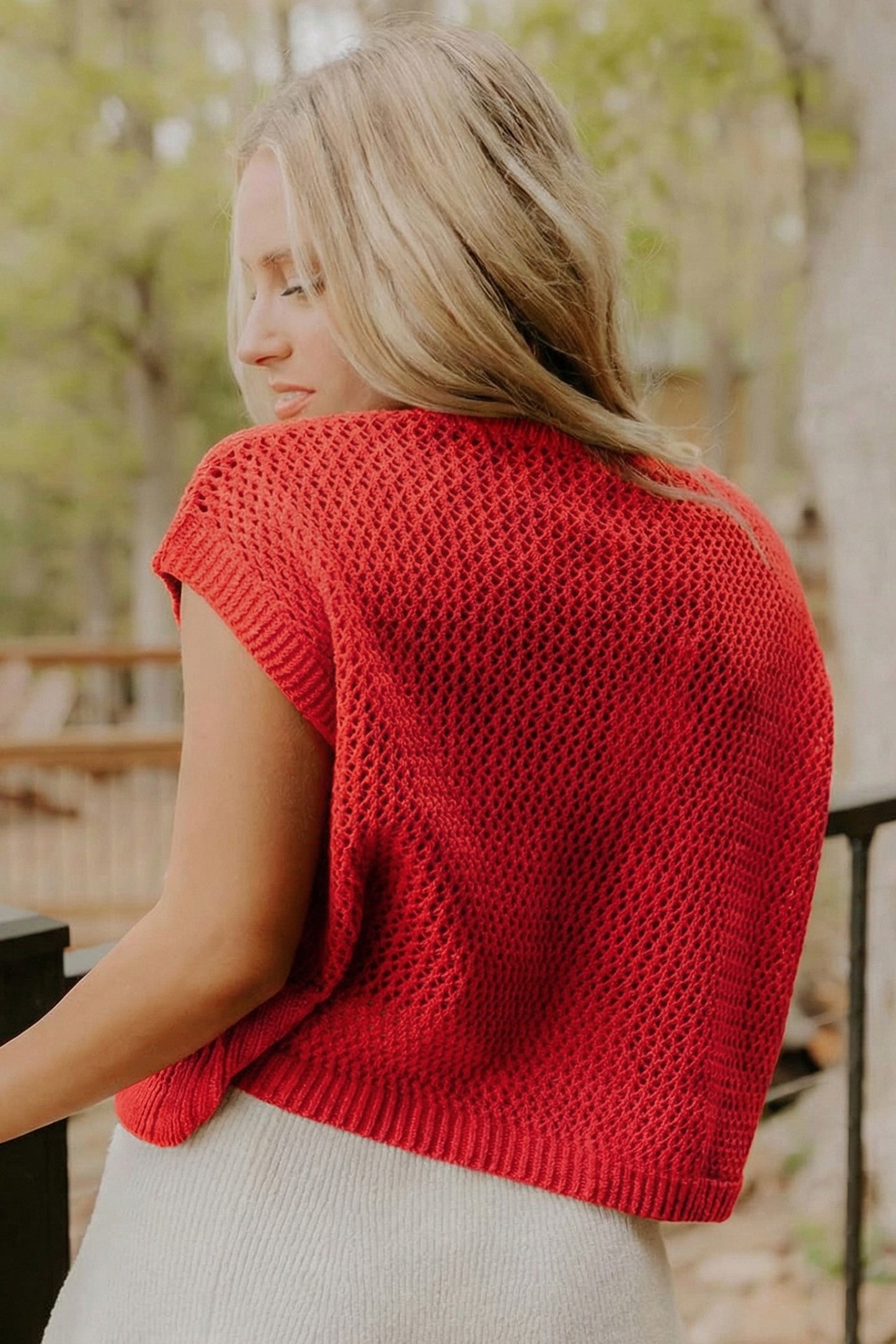 Red Flag Sweater Top