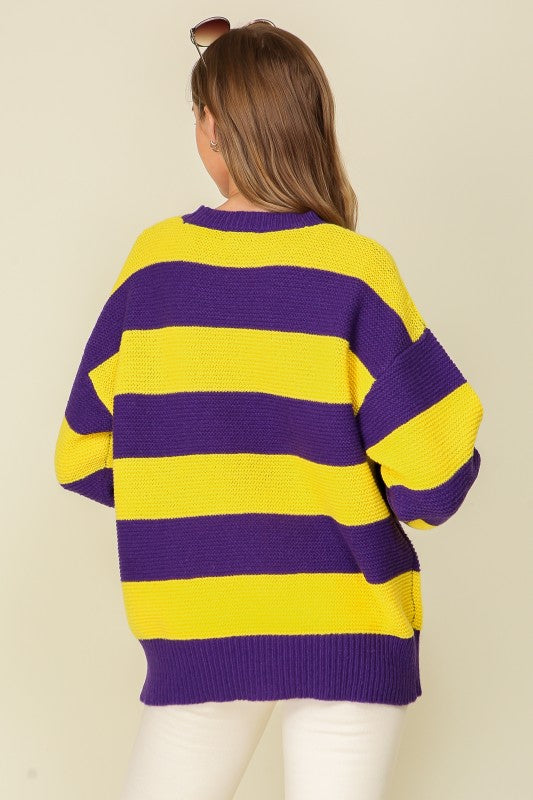 Purple and Yellow Sweater