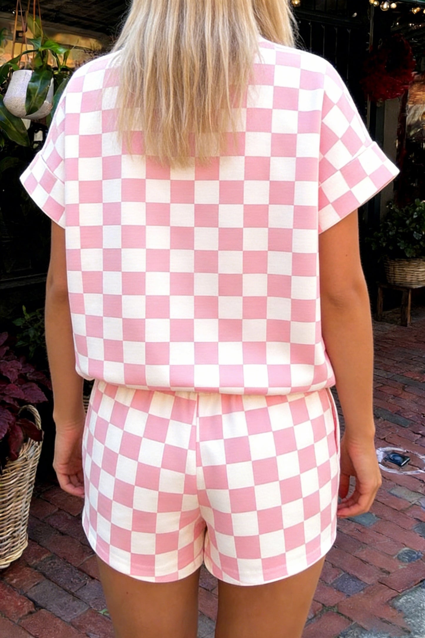 Pink Checkered Set