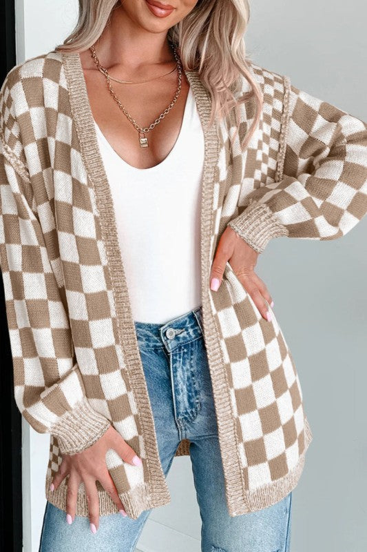 Check Cardigan