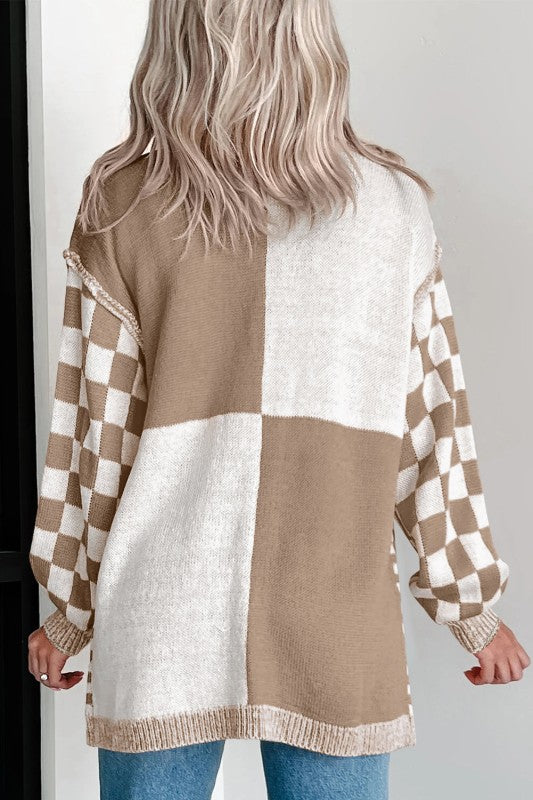 Check Cardigan