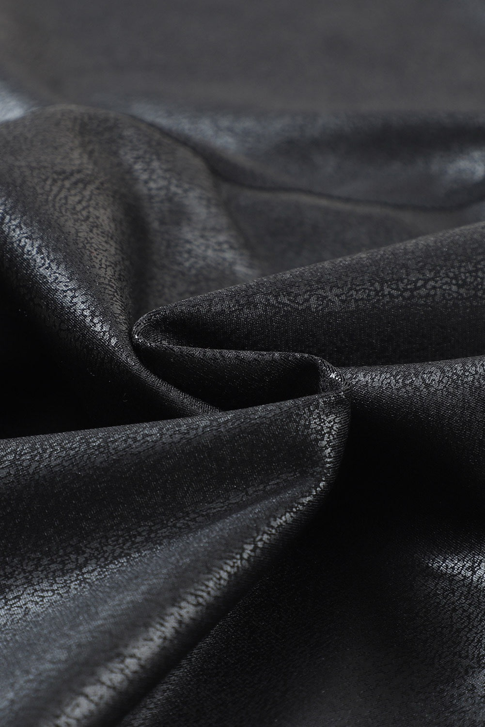 Cross Waist Leather Leggings