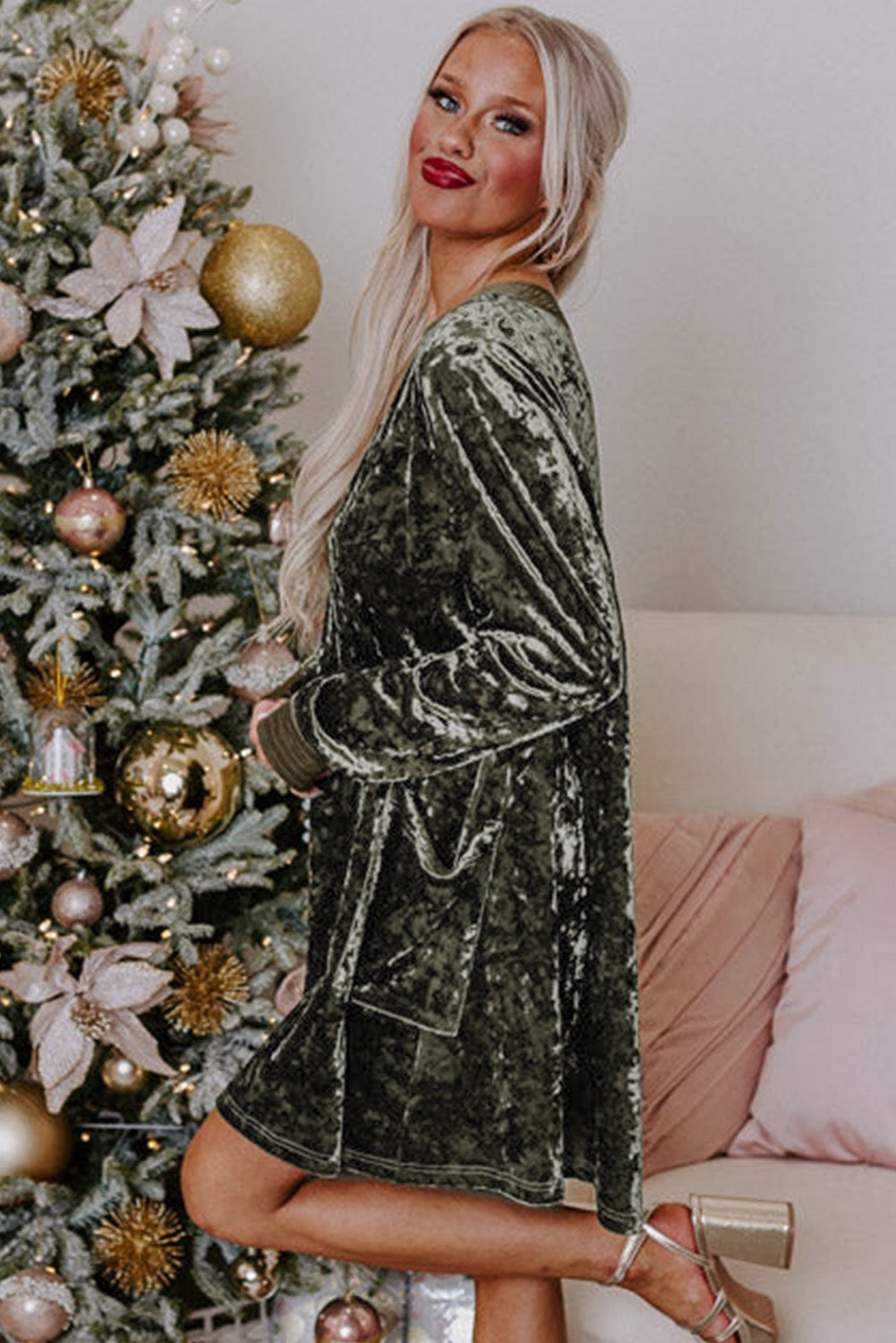 Mistletoe Velvet Dress