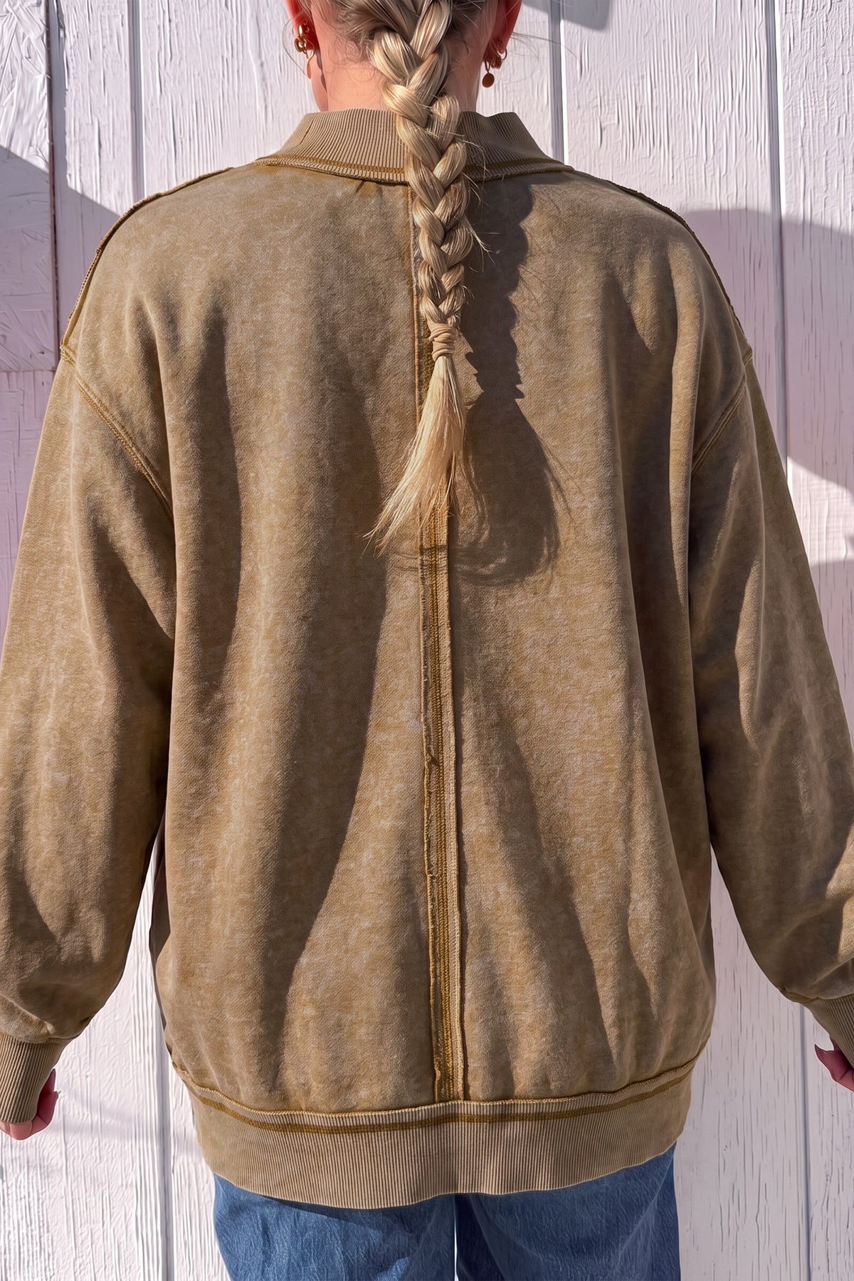 Brown Highneck Crew