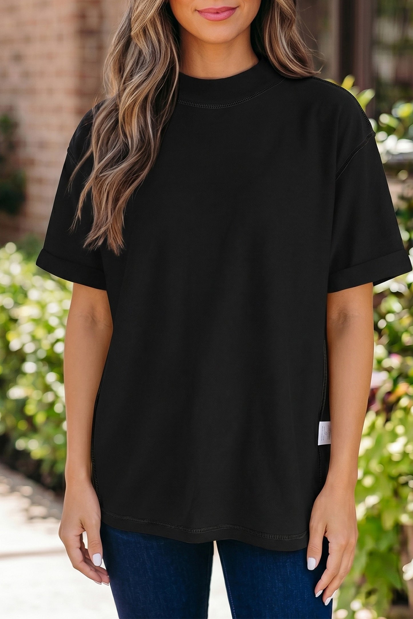 High Neck Oversized Tee