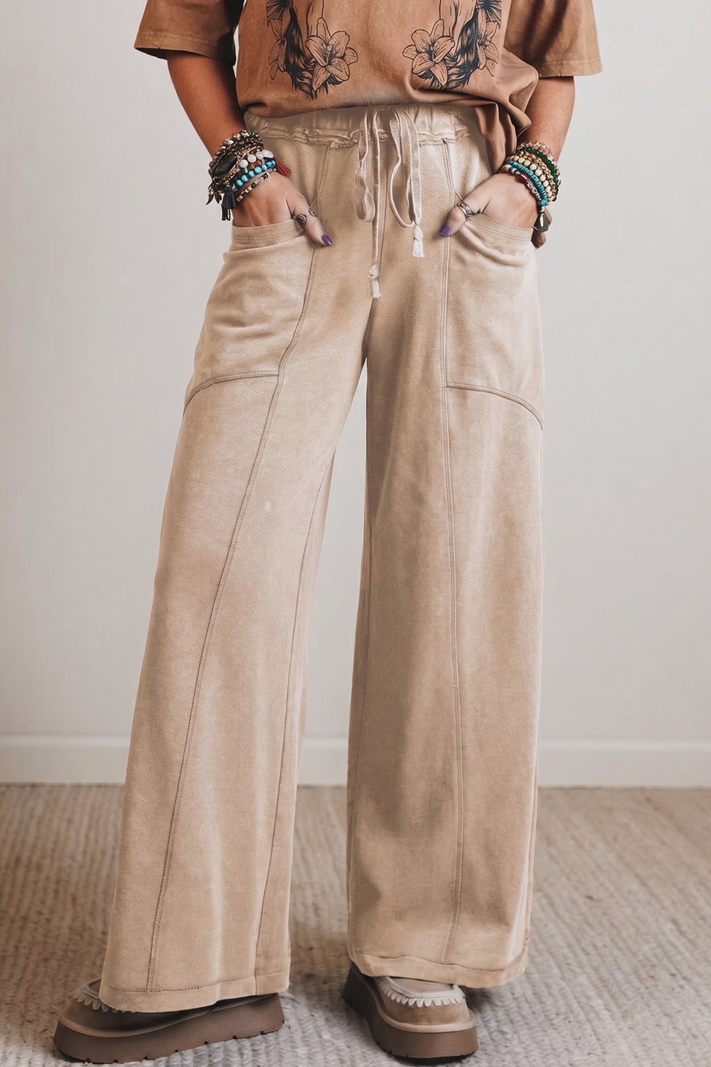 Mineral Wash Drawstring pants
