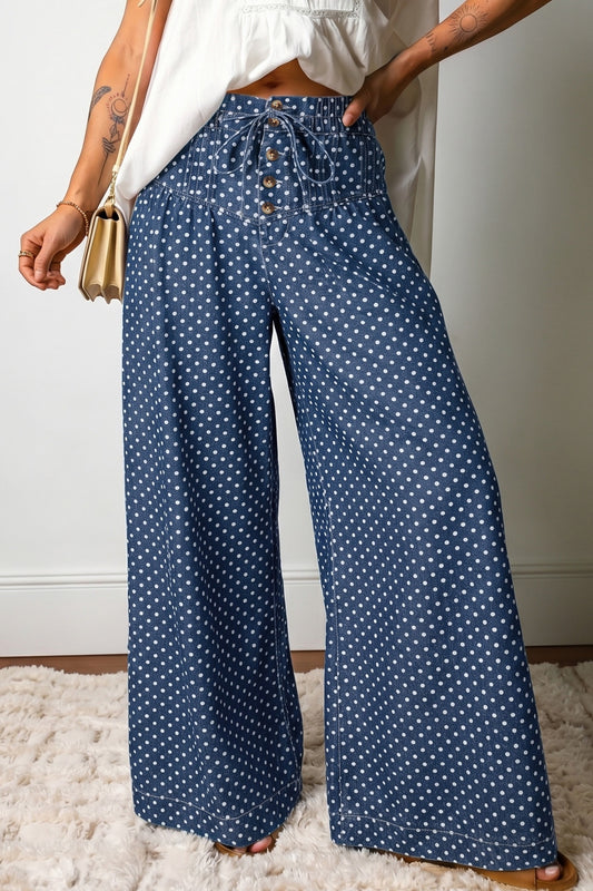 Sky Blue Polka Dot pants