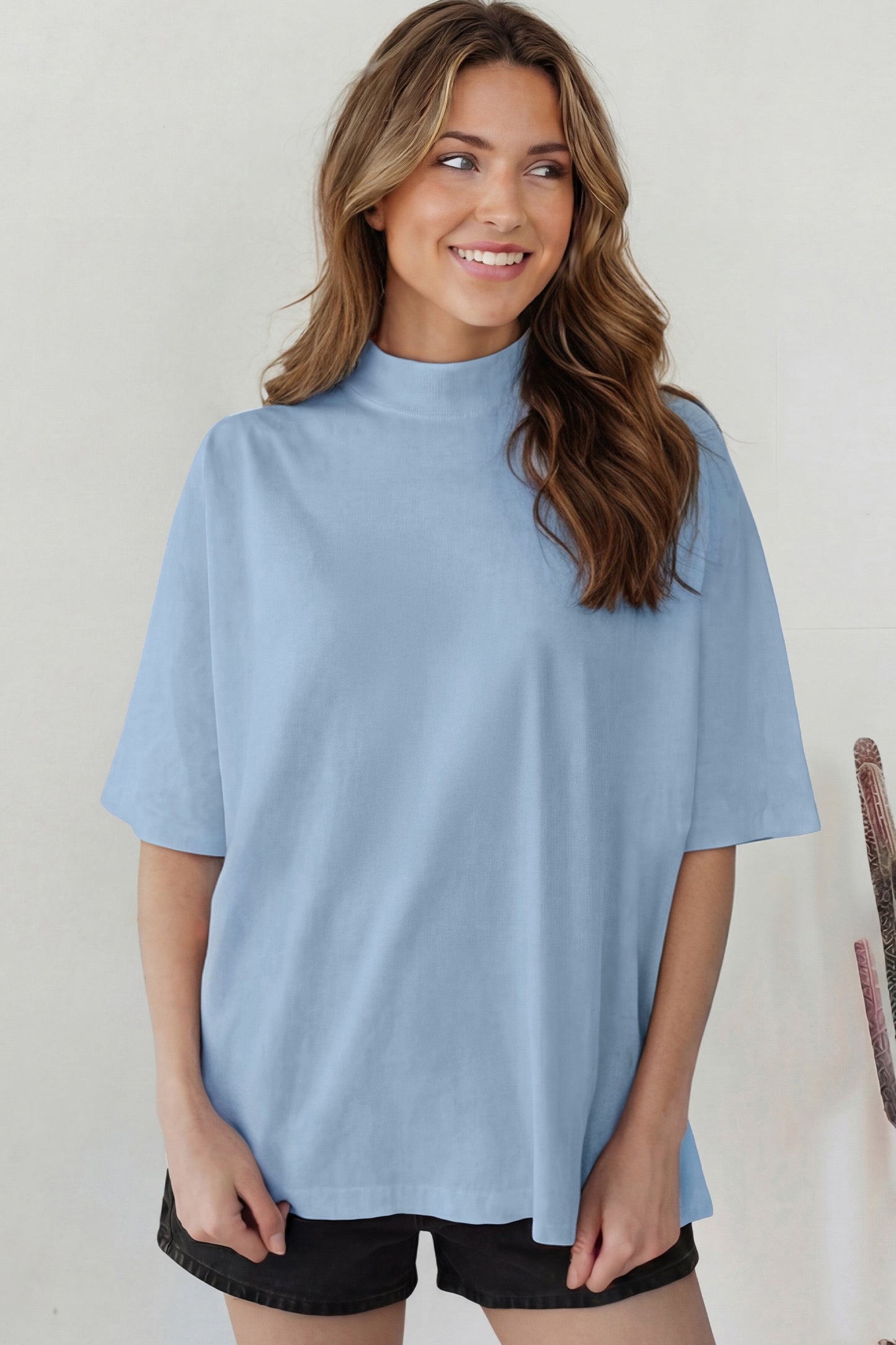 High Neck Oversized Tee