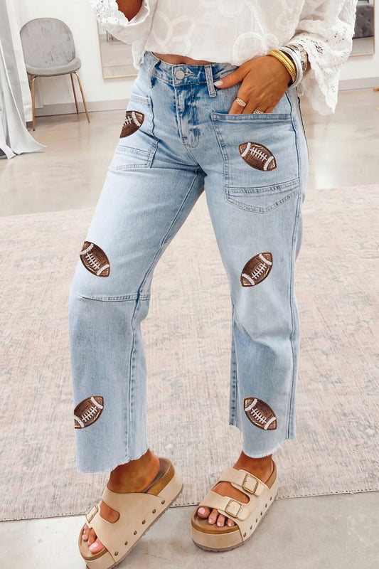 Football Sequin Jeans