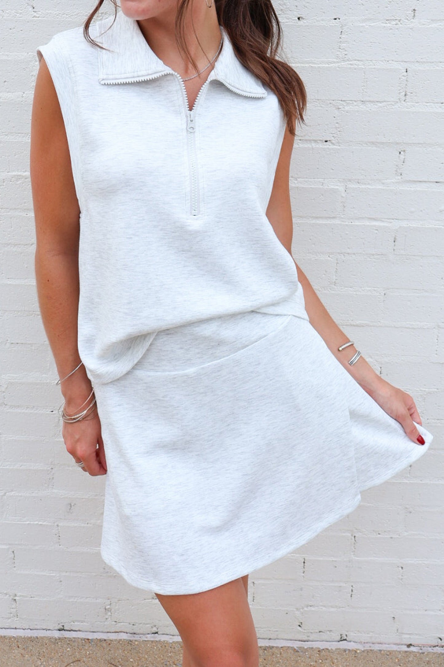 Sleeveless Zipper Set