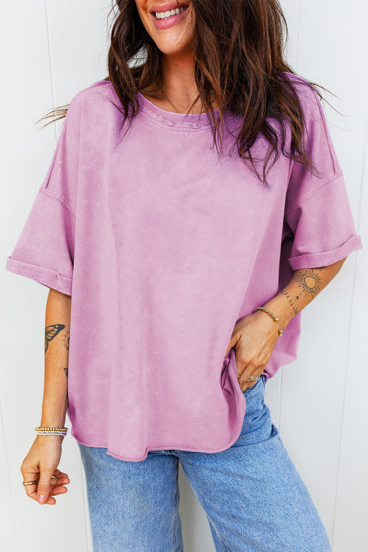 Lavender Drop Shoulder Top