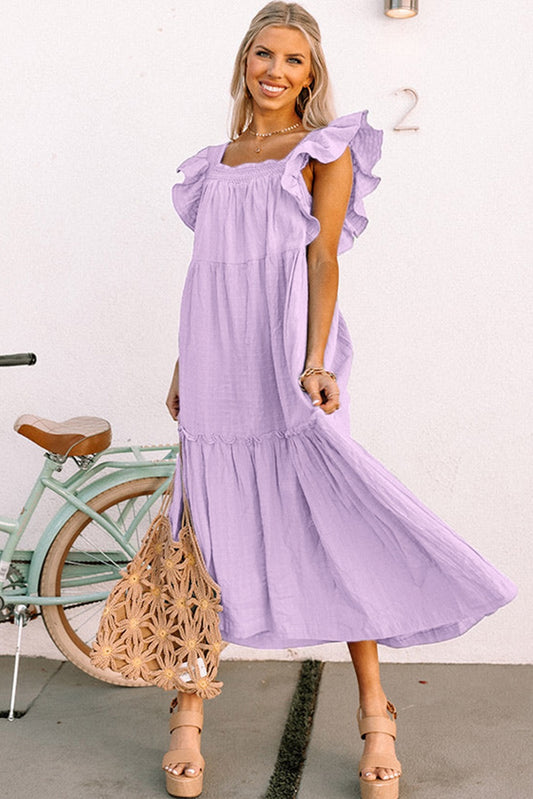 Purple Flutter Dress