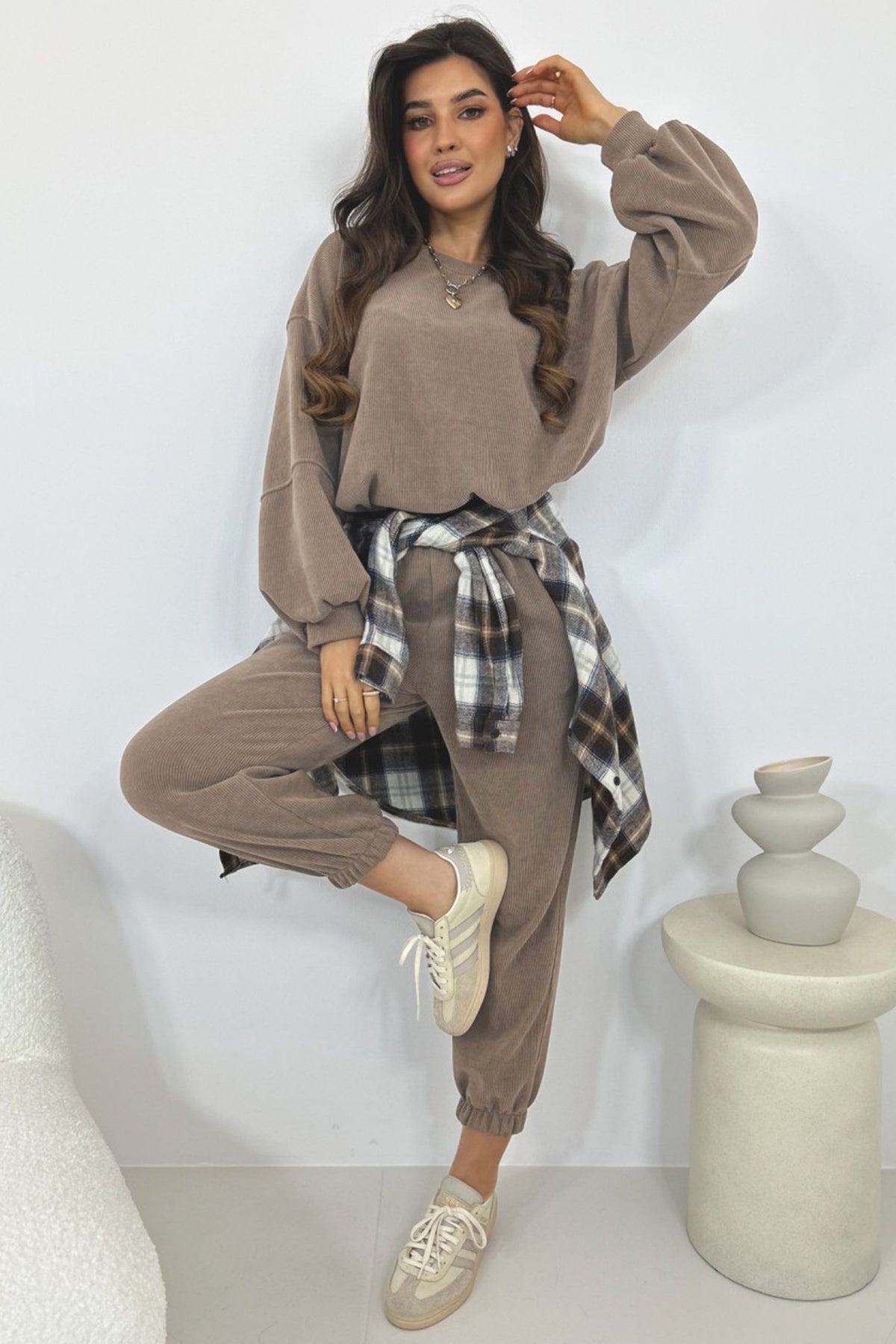 Dark Brown Cozy Jogger Set