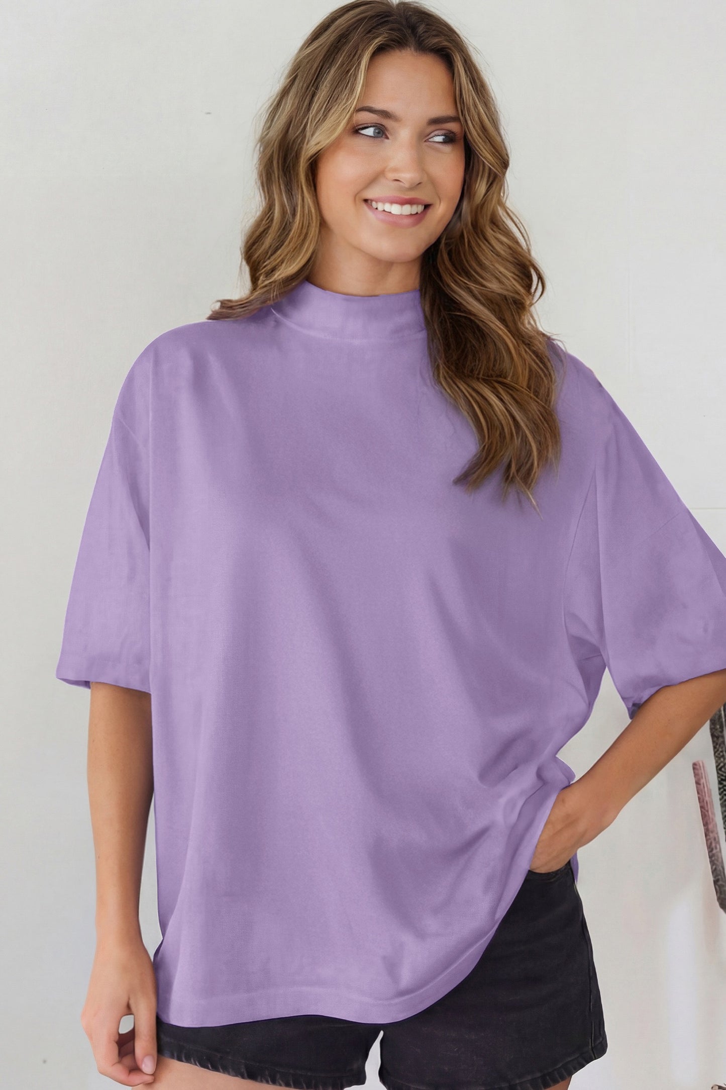 High Neck Oversized Tee