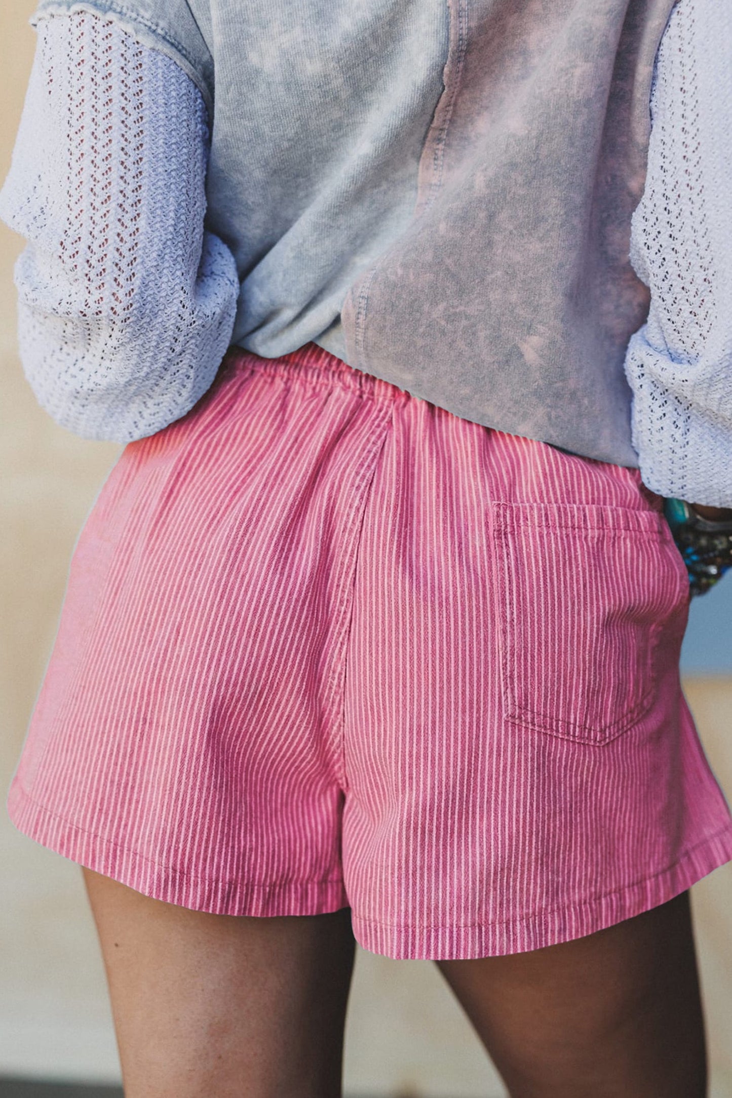 Pinstripe Shorts Drawstring
