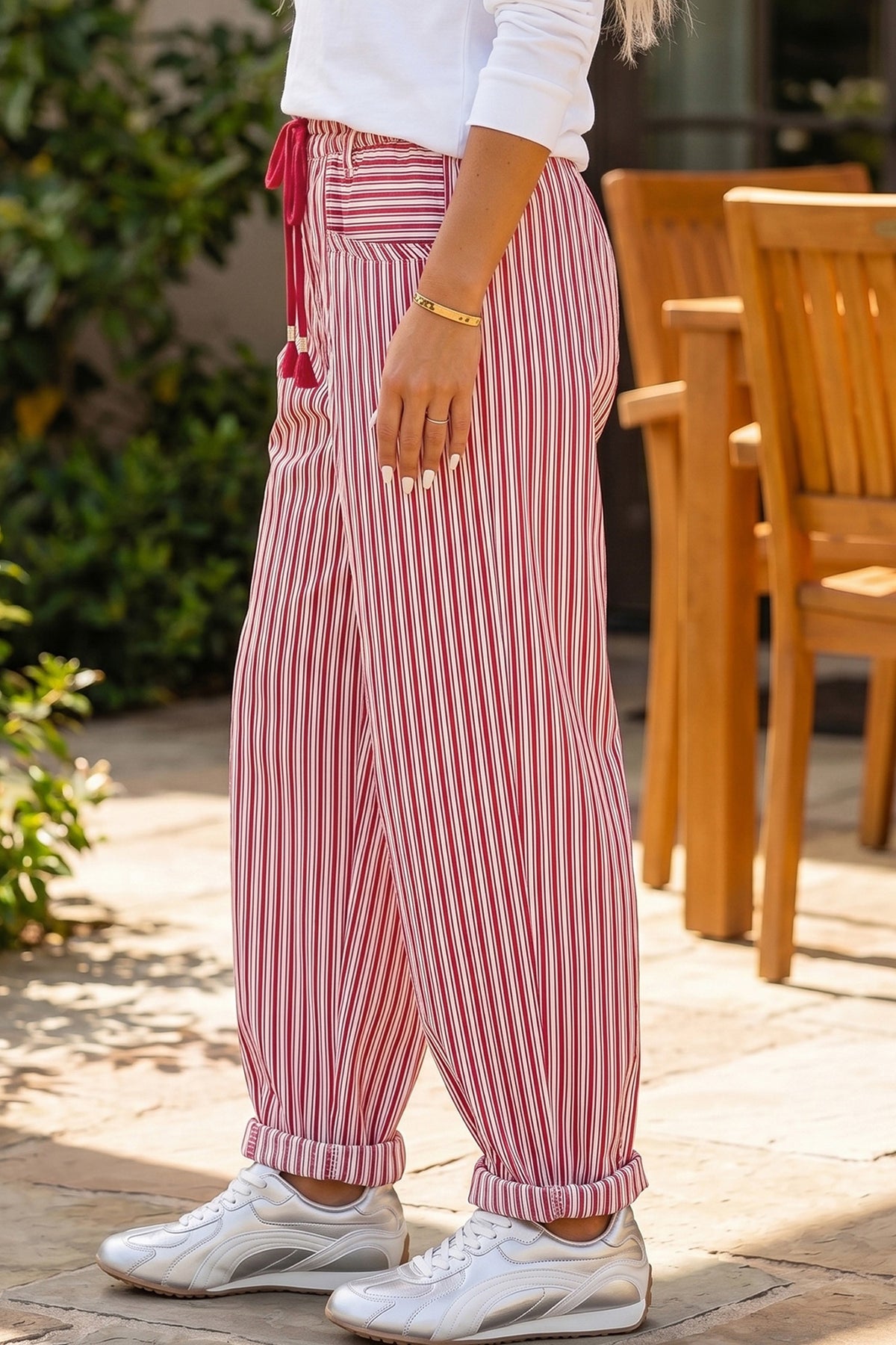 Red Stripe Pants