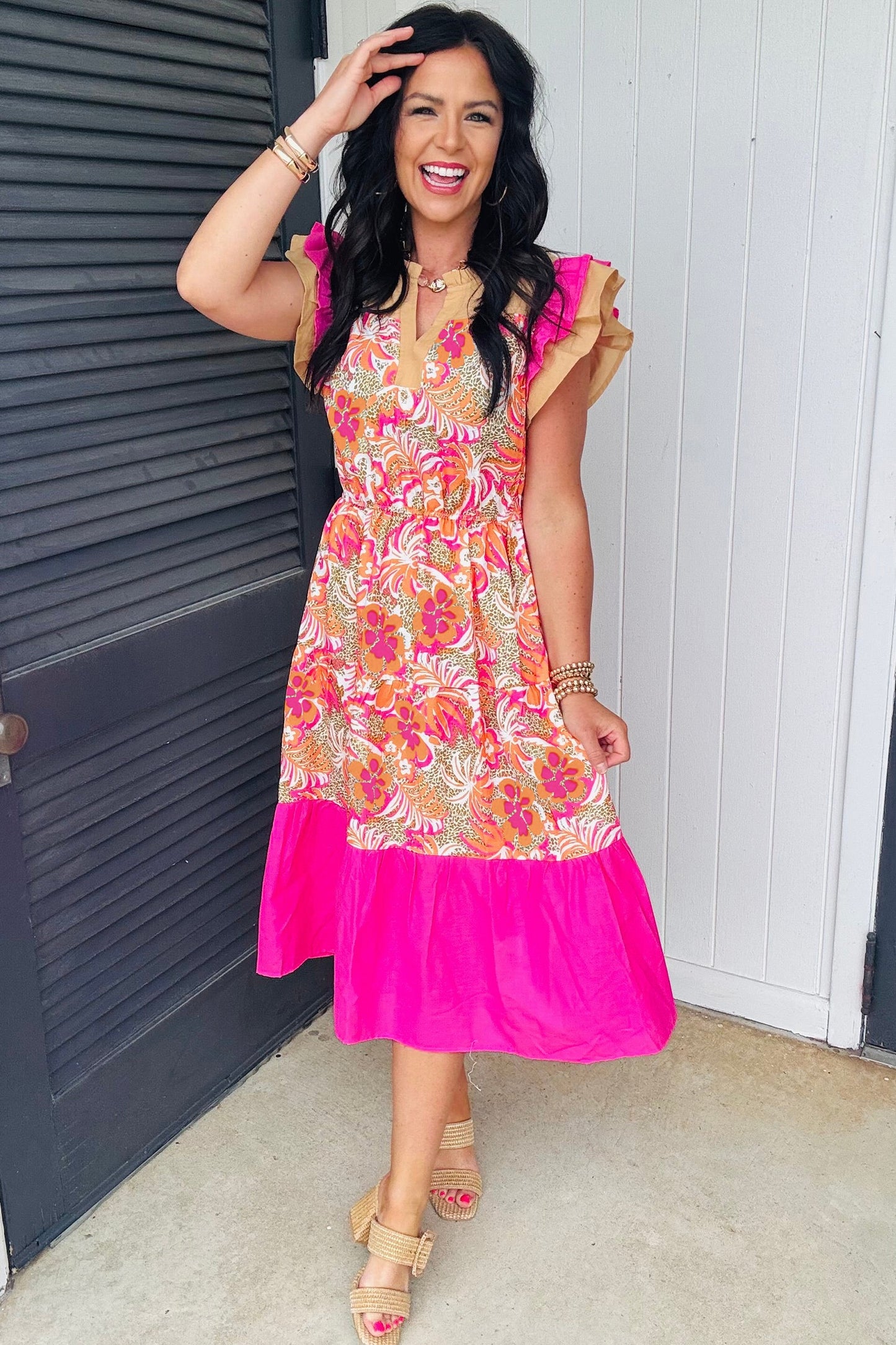 Rose Floral Print Dreas