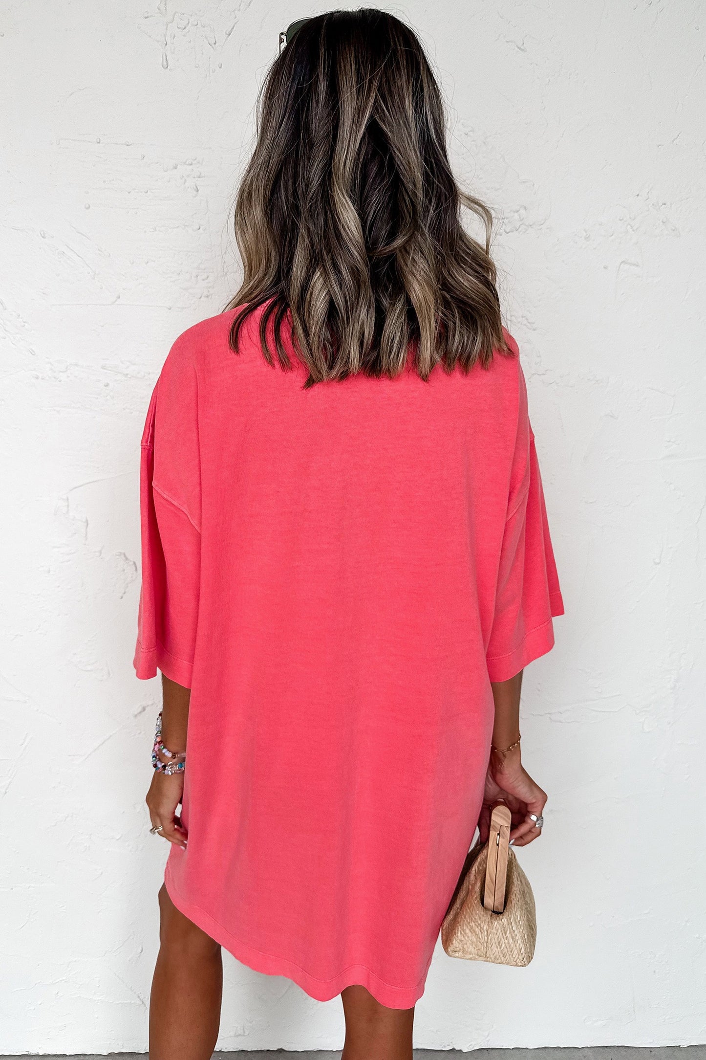 Coral Paradise Tee Dress
