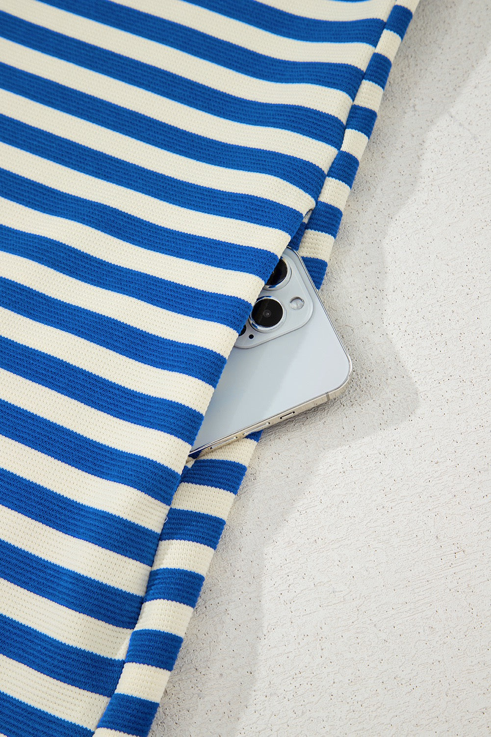 Blue Contrast Collar Dress