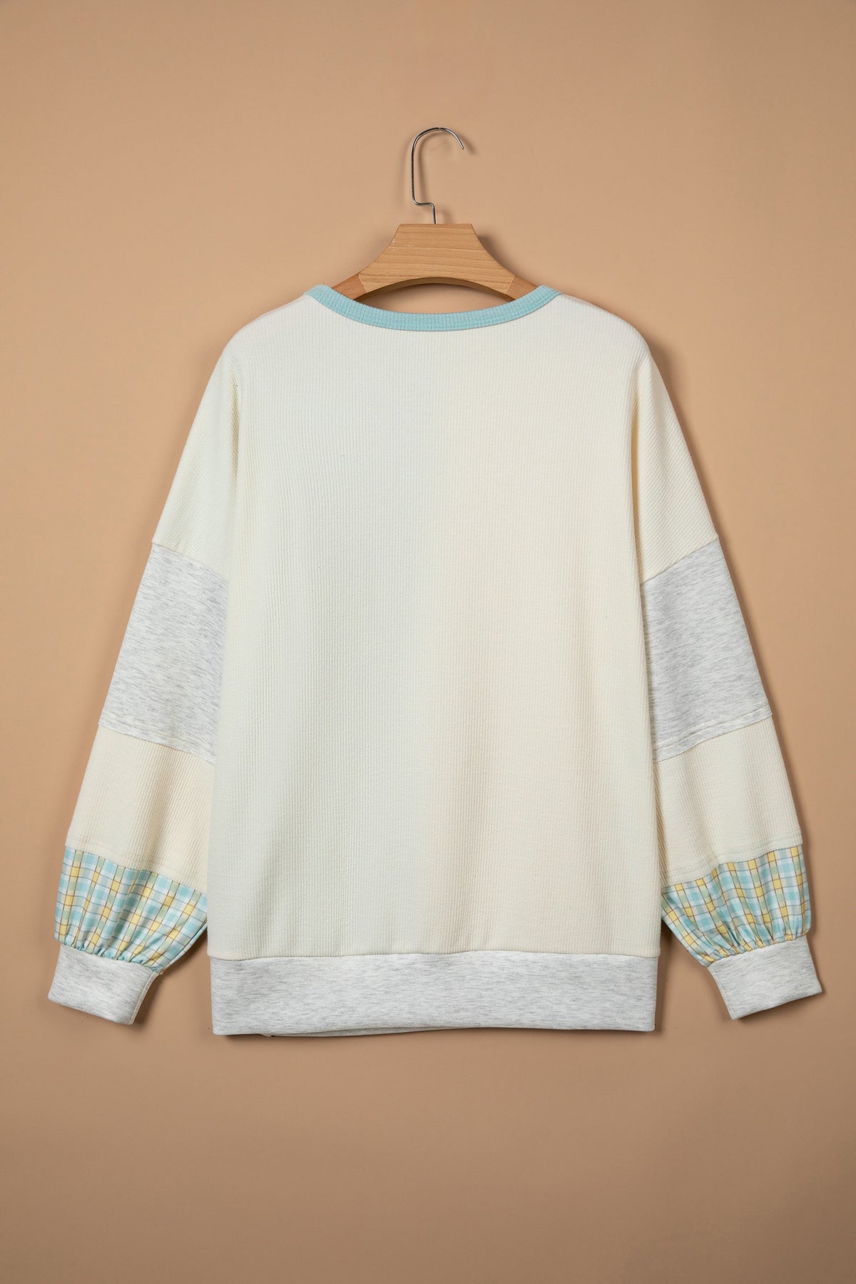 Light Blue patch work long sleeve top