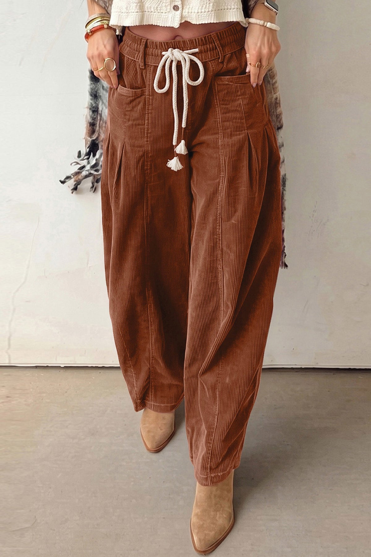 Corduroy casual pants