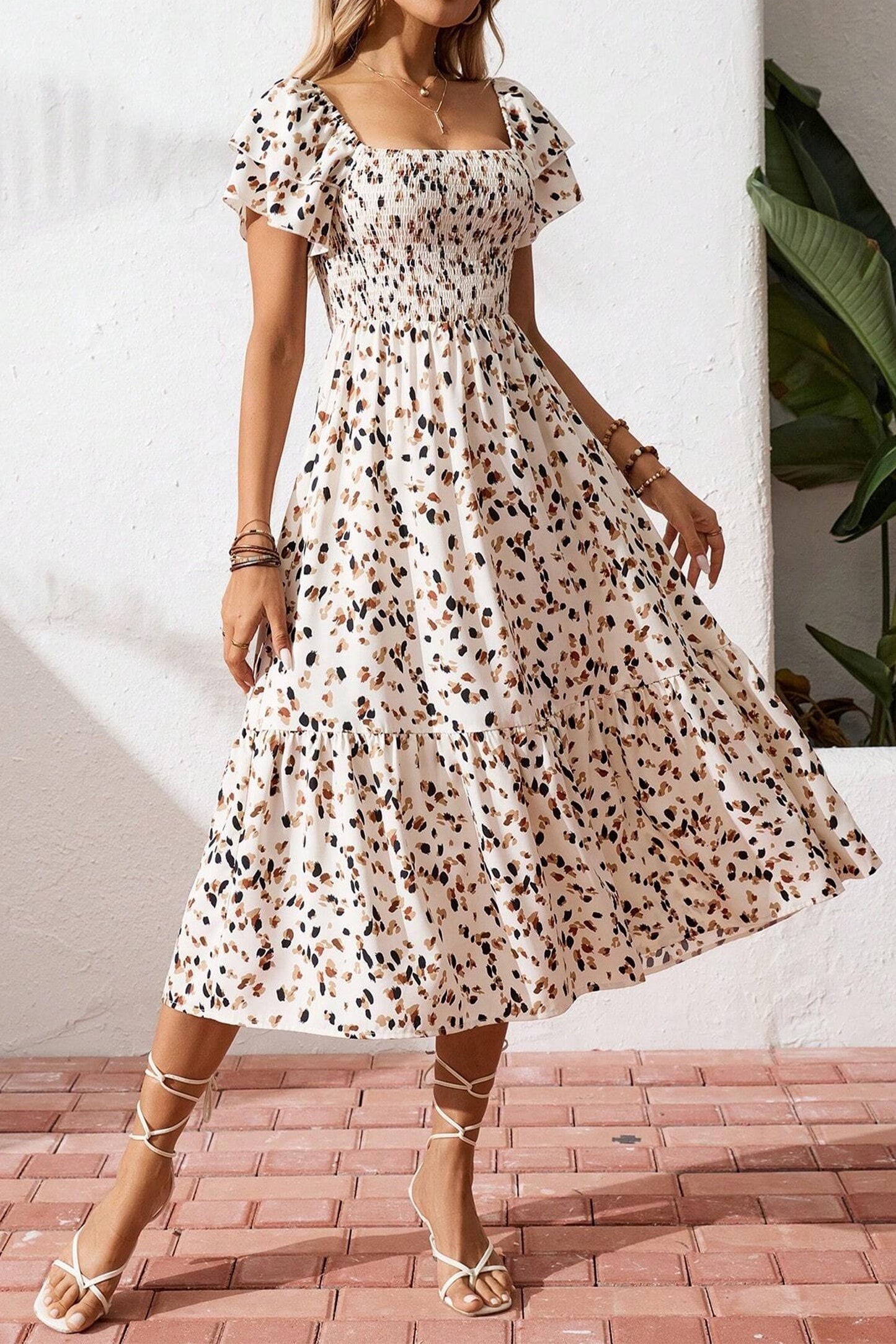 Beige Dusti mock dress