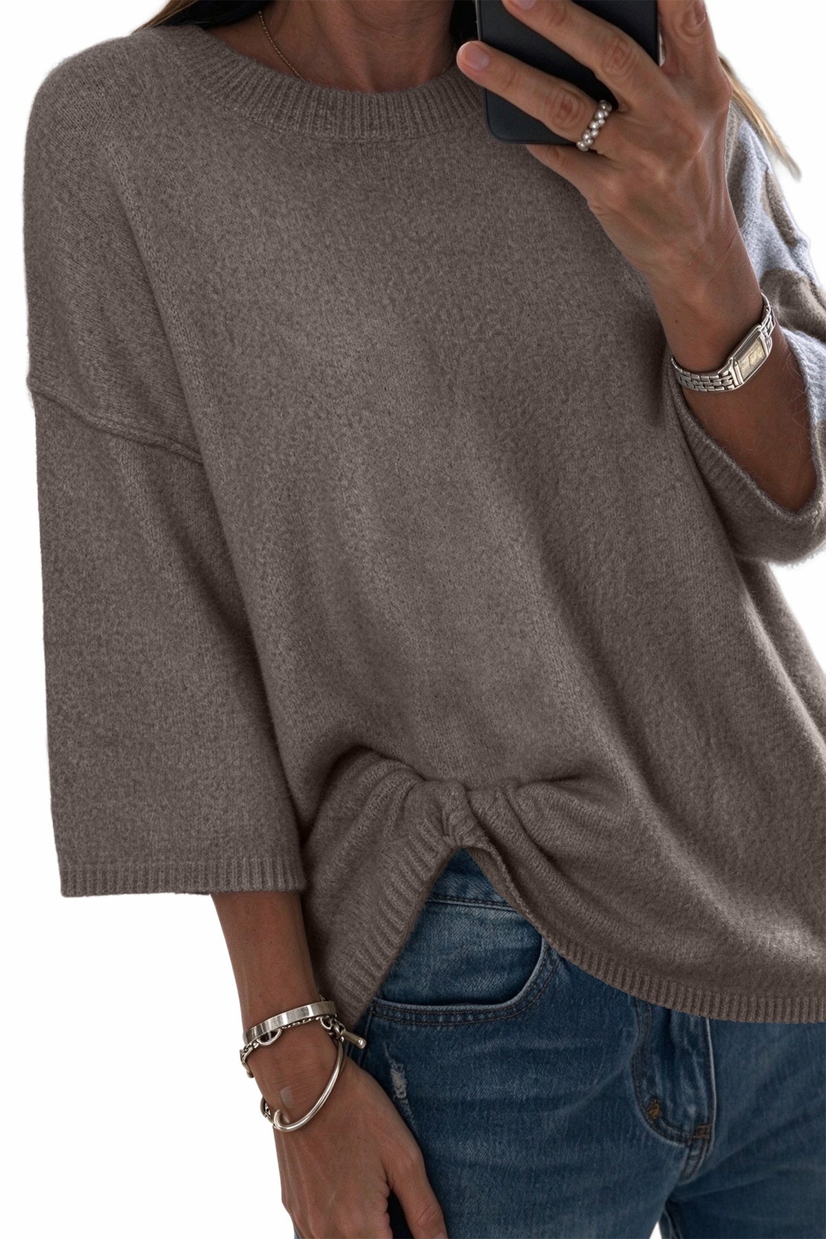 Taupe Shift Sweater