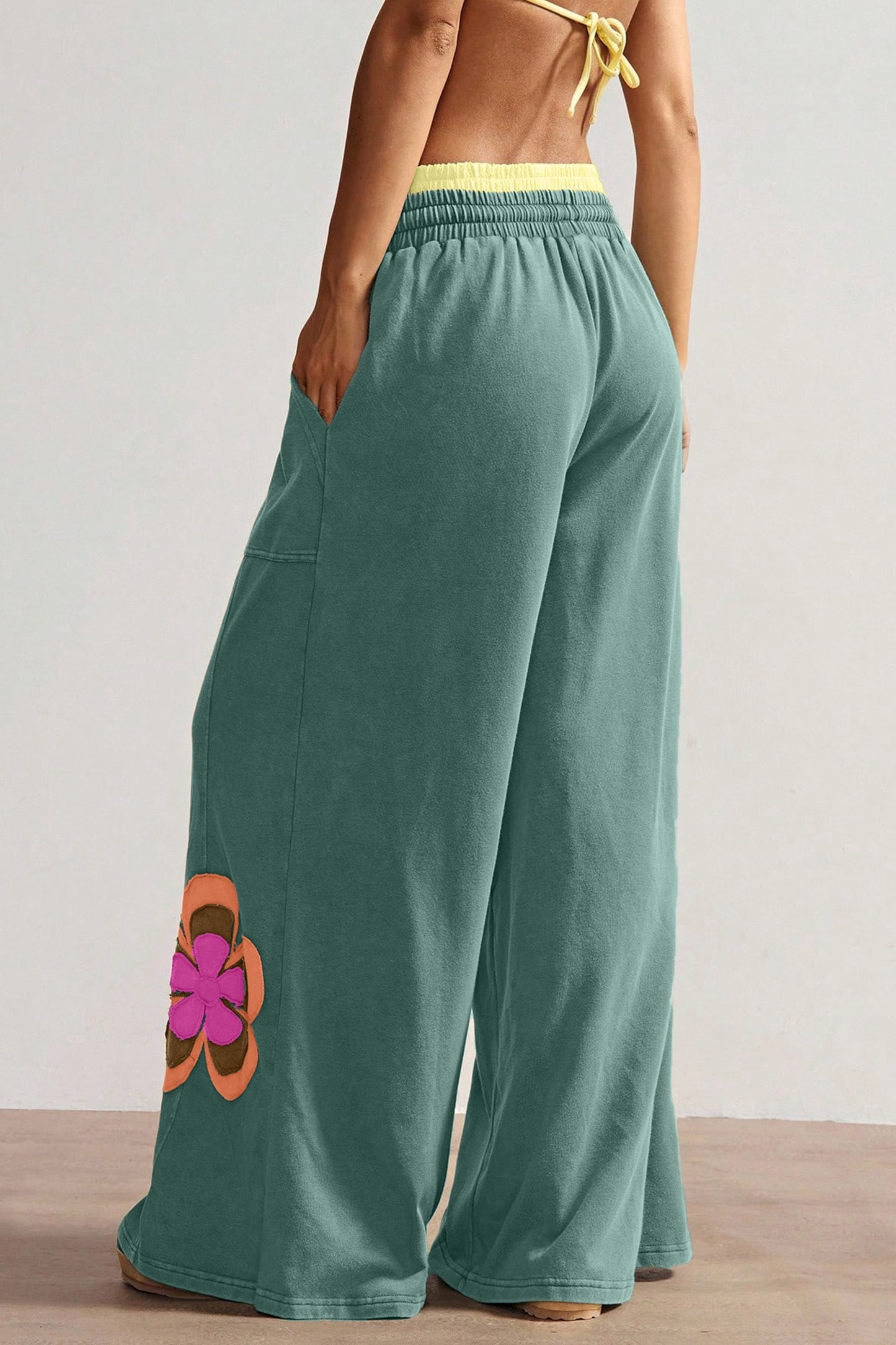 Sea Green Patchwork Pants
