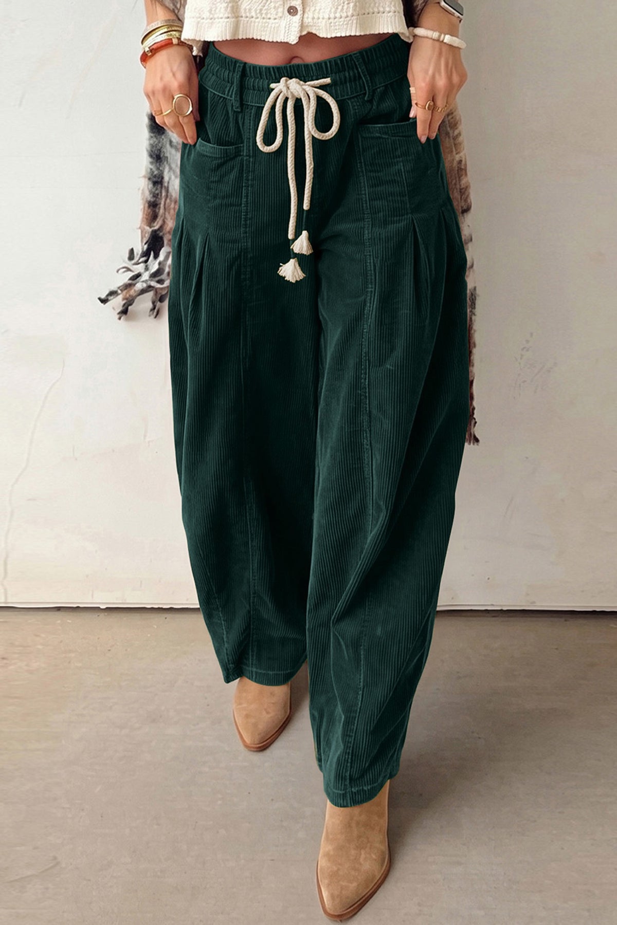 Corduroy casual pants
