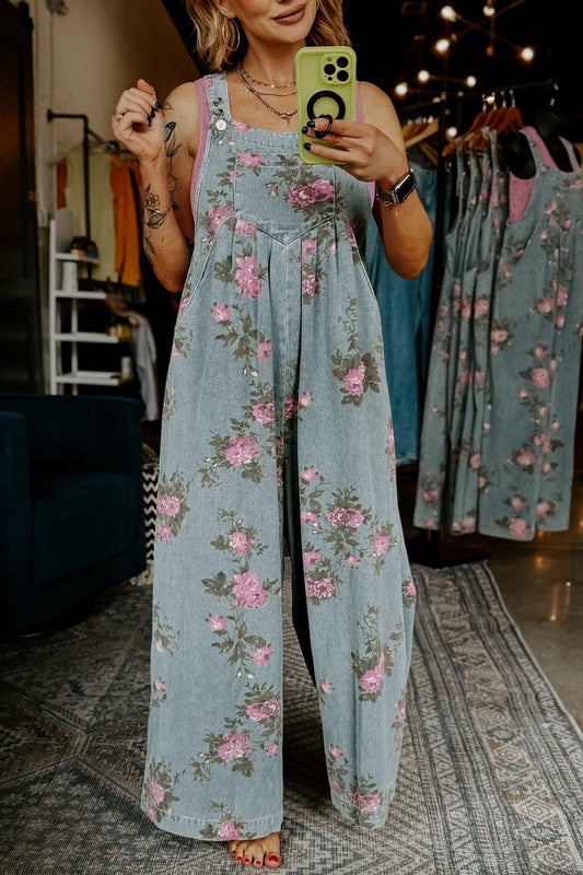 Zoey Floral Overalls