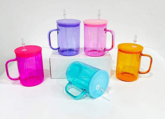 Glass coffee Mug 17. Oz (pick your wrap)