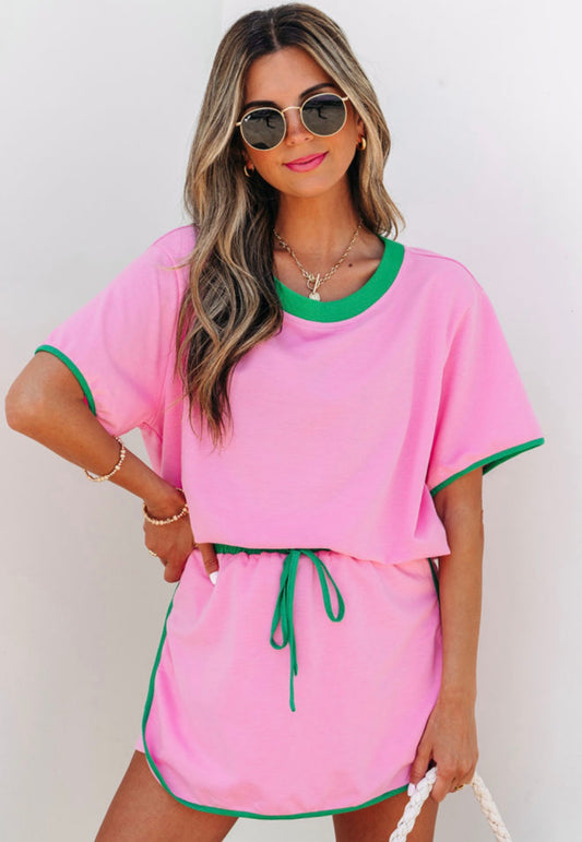 Color block Skort Set