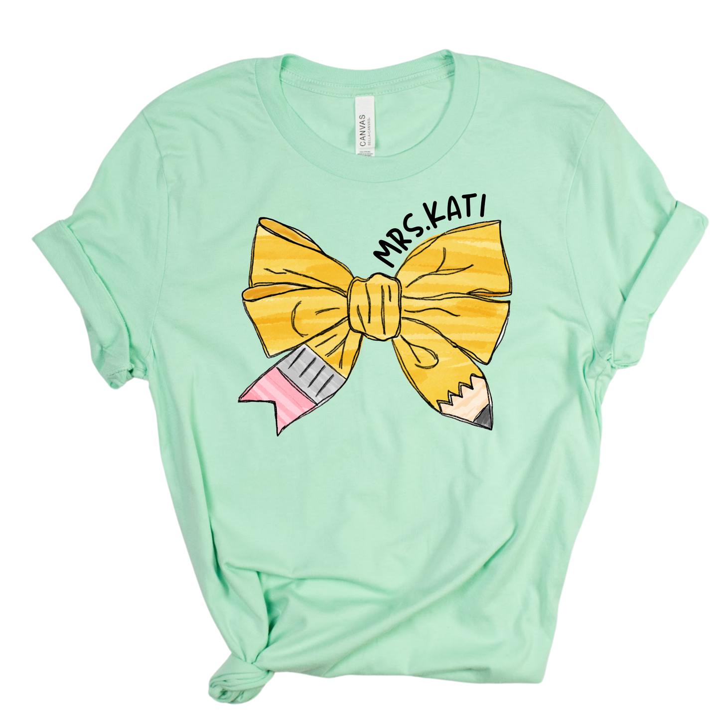 Teacher Coquette Pencil Tee