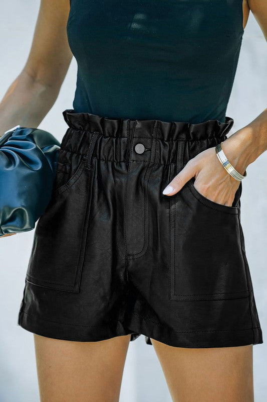 Jeanne Leather Shorts