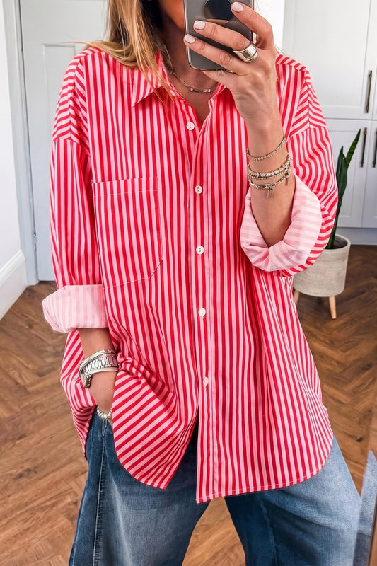 Red Stripe button down