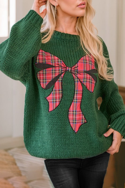 Plaid Coquette Sweater