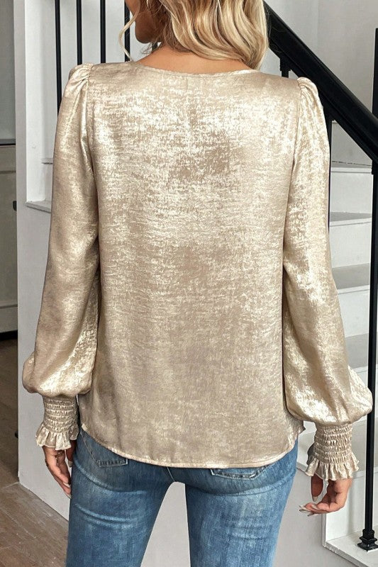 Metallic gold Top