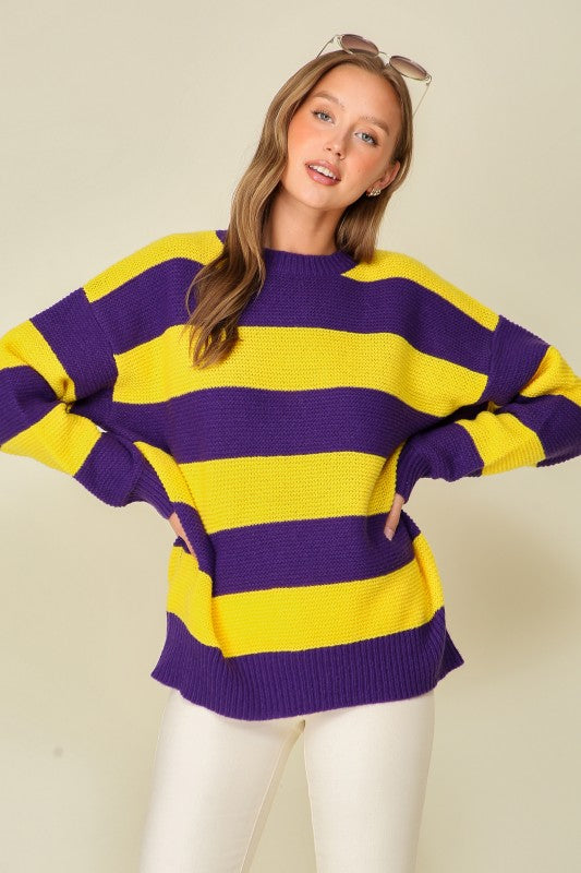Purple and Yellow Sweater