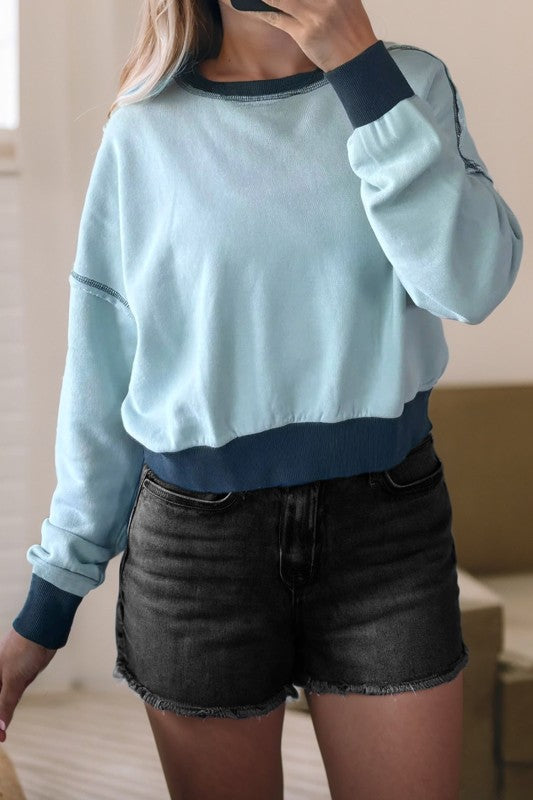 Holly Patchwork Crop Crewneck
