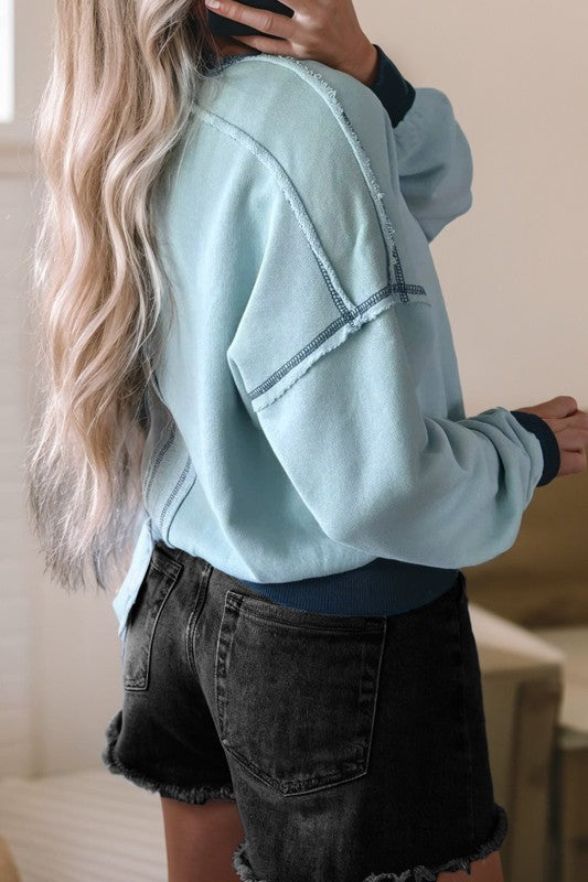 Holly Patchwork Crop Crewneck