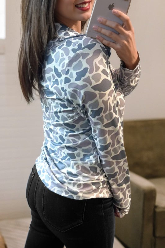 Camo Long Sleeve Pullover