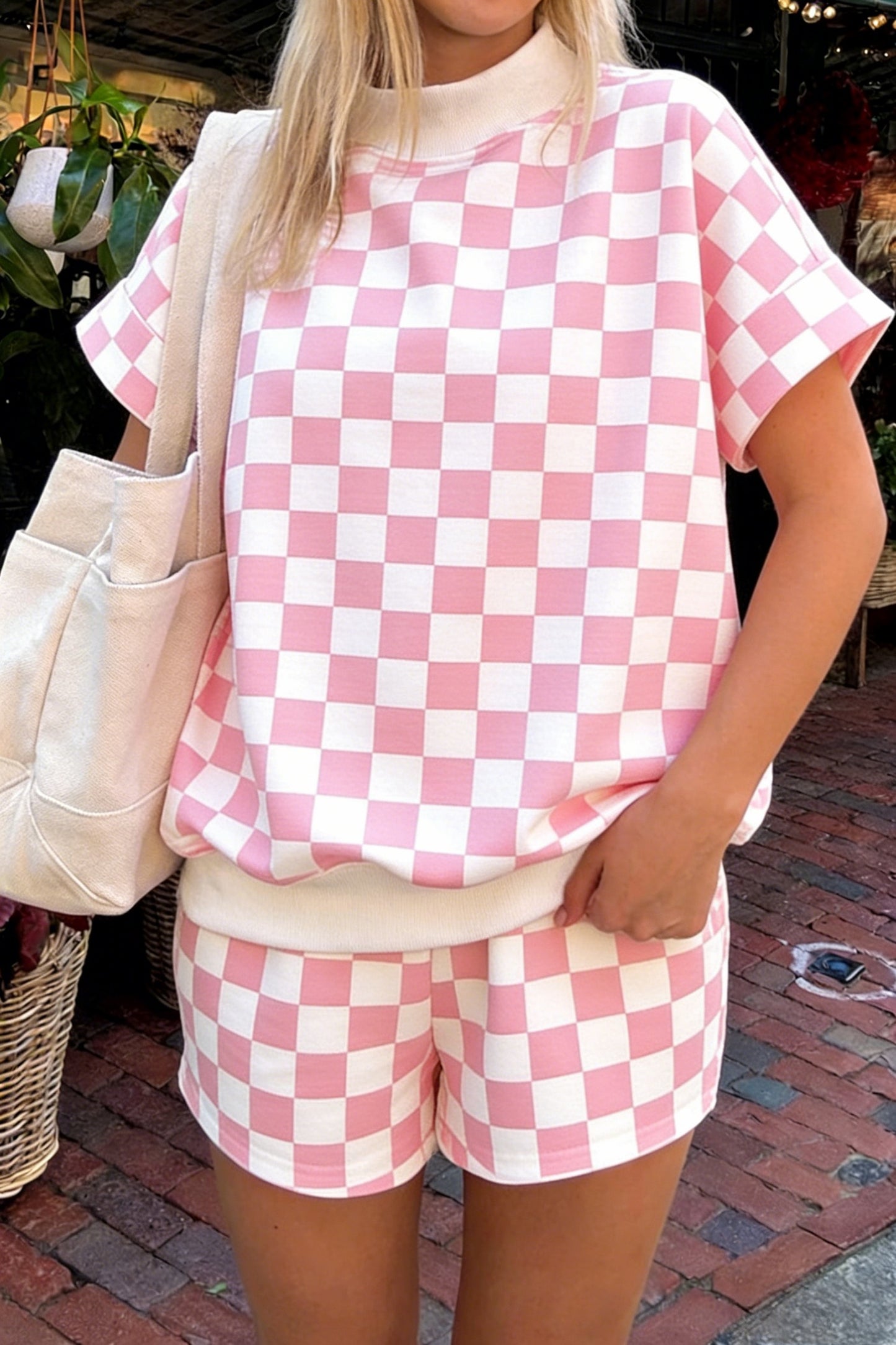 Pink Checkered Set