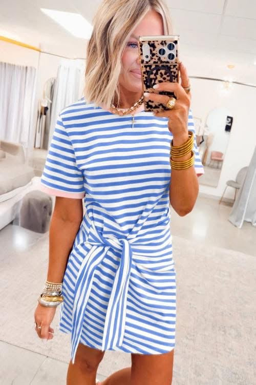 Sky Blue Stripe Dress