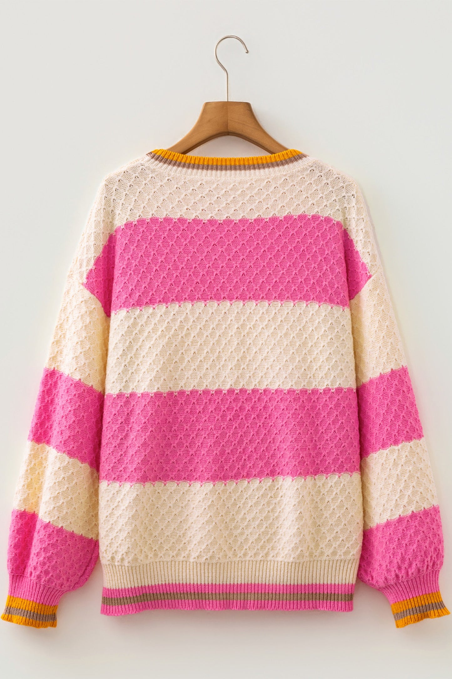 Pink stripe Colorblock Sweater